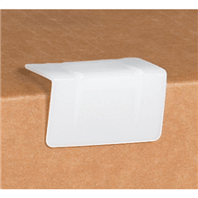 2-1/2" x 2" White Plastic Edge Protectors for 1-1/4" Strapping
