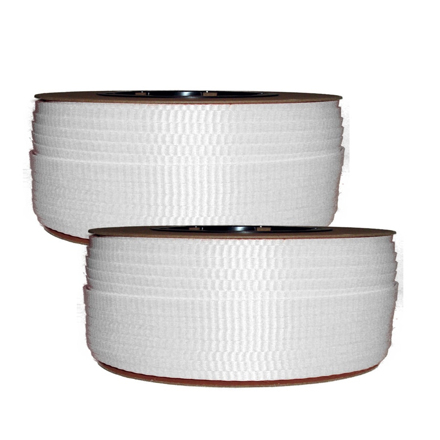 1-1/4 x 1100 Ft. x 4500 lb Break White Woven Polyester Cord Strapping